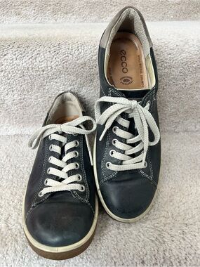 Ecco Chase II Womens EU 38 US 7 Fashion Sneakers Shoes Grey Nubuck Leather